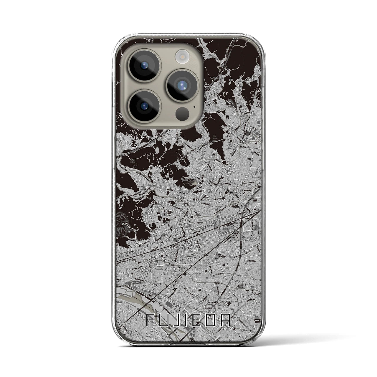 【藤枝(静岡県)】地図柄iPhoneケース(クリアタイプ)