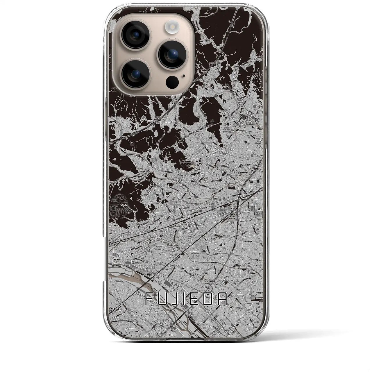 【藤枝(静岡県)】地図柄iPhoneケース(クリアタイプ)