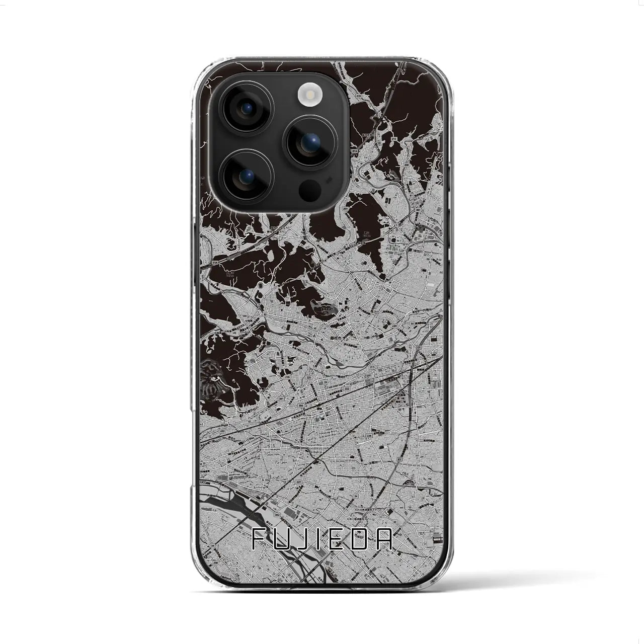 【藤枝(静岡県)】地図柄iPhoneケース(クリアタイプ)