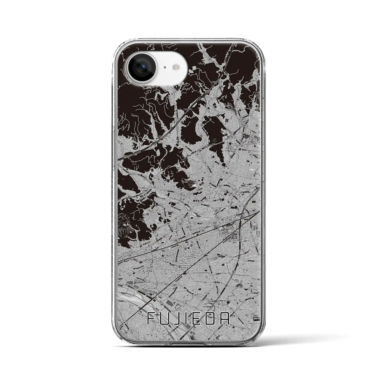 【藤枝(静岡県)】地図柄iPhoneケース(クリアタイプ)
