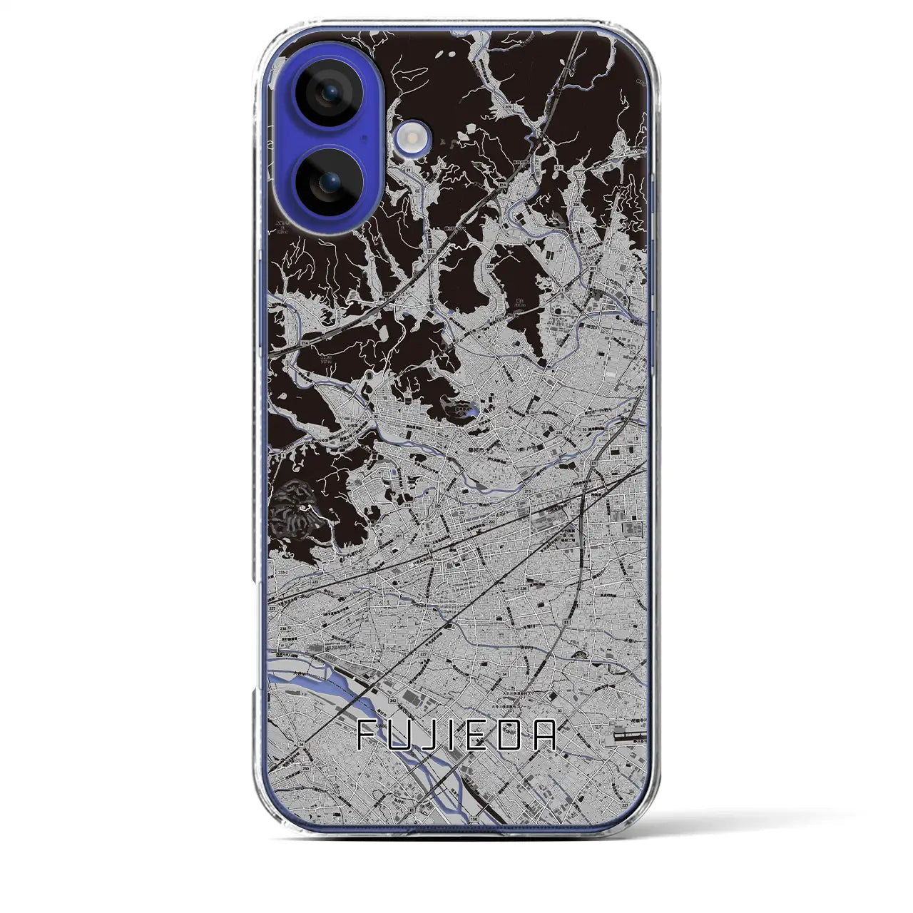 【藤枝(静岡県)】地図柄iPhoneケース(クリアタイプ)