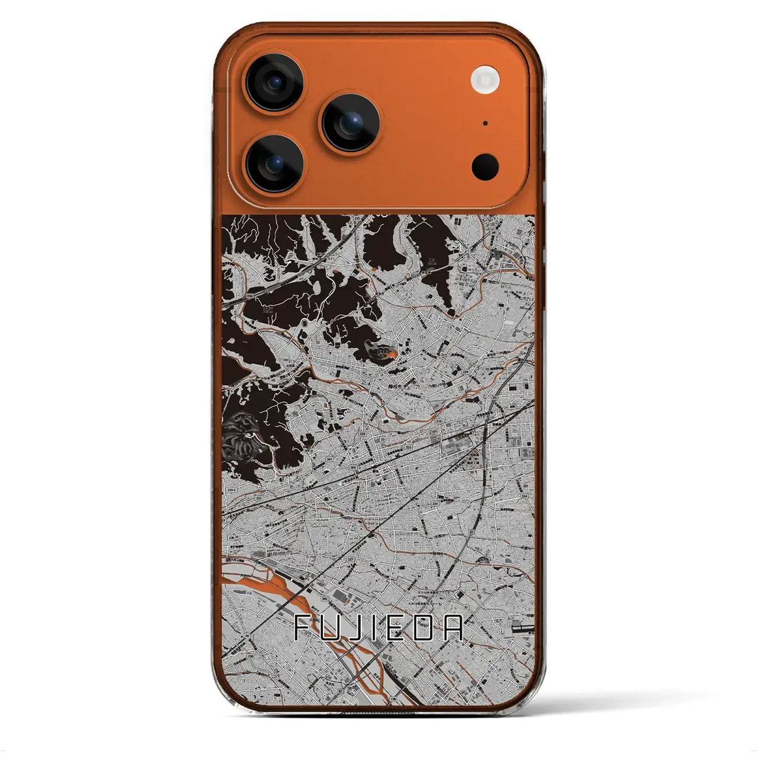 【藤枝(静岡県)】地図柄iPhoneケース(クリアタイプ)