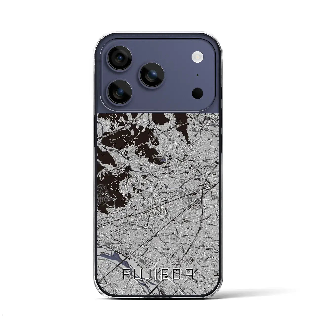 【藤枝(静岡県)】地図柄iPhoneケース(クリアタイプ)