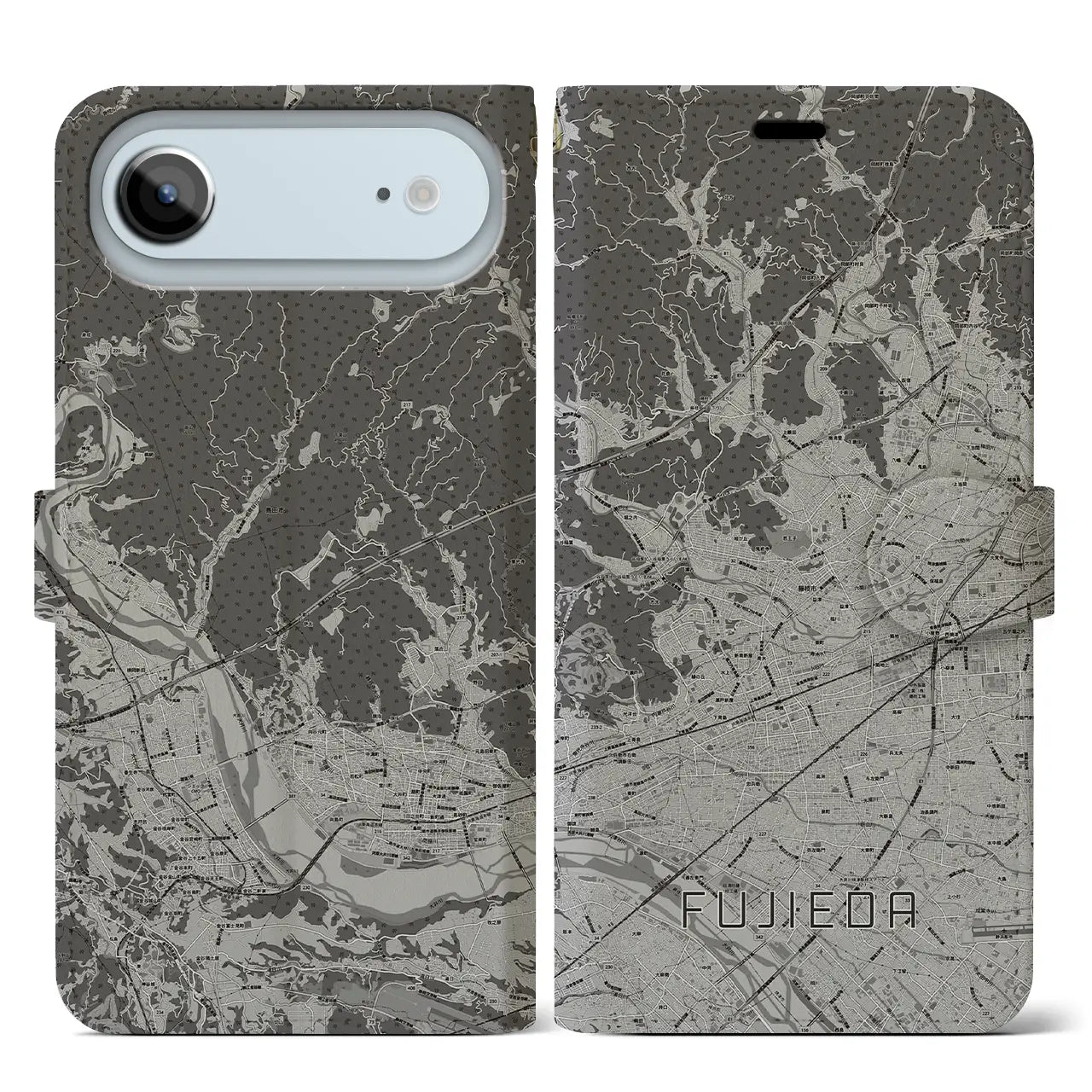 【藤枝(静岡県)】地図柄iPhoneケース(手帳タイプ)