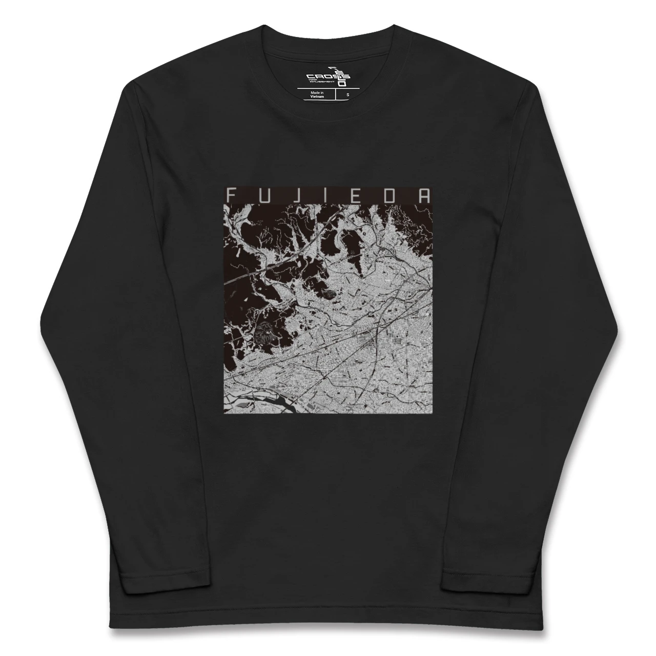 【藤枝(静岡県)】地図柄ロングスリーブTシャツ
