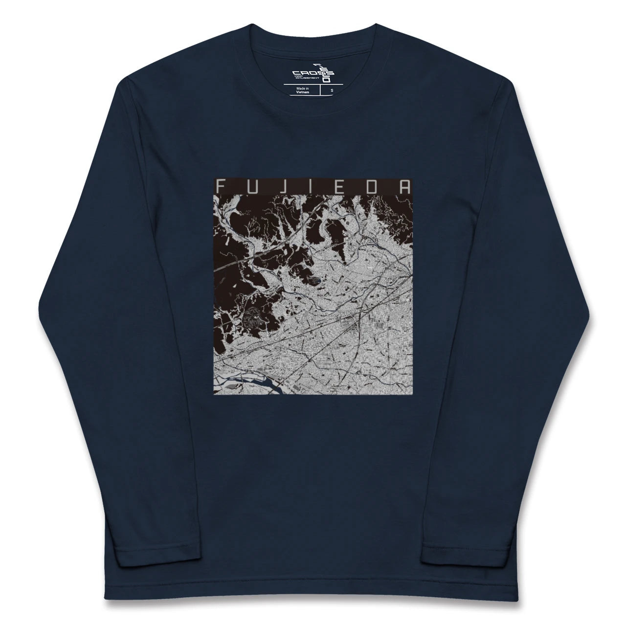 【藤枝(静岡県)】地図柄ロングスリーブTシャツ