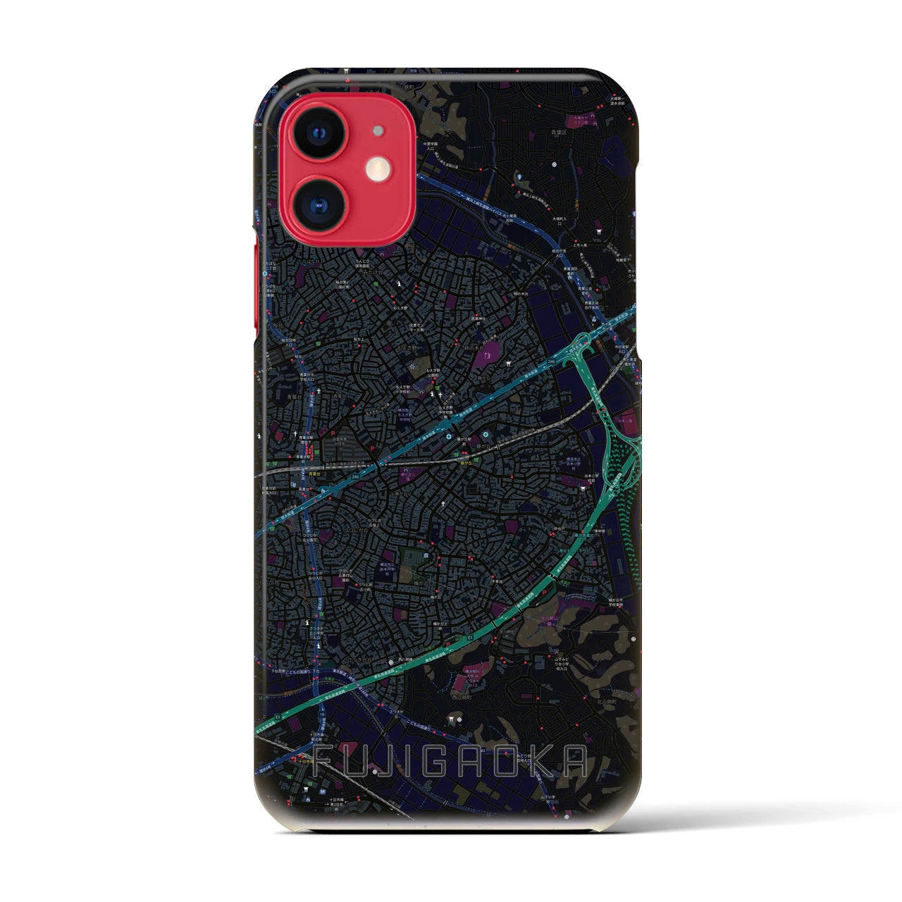 【藤が丘(神奈川県)】地図柄iPhoneケース(バックカバータイプ)
