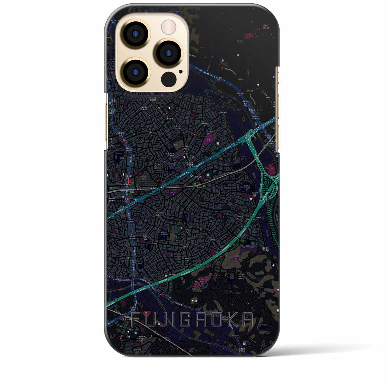 【藤が丘(神奈川県)】地図柄iPhoneケース(バックカバータイプ)