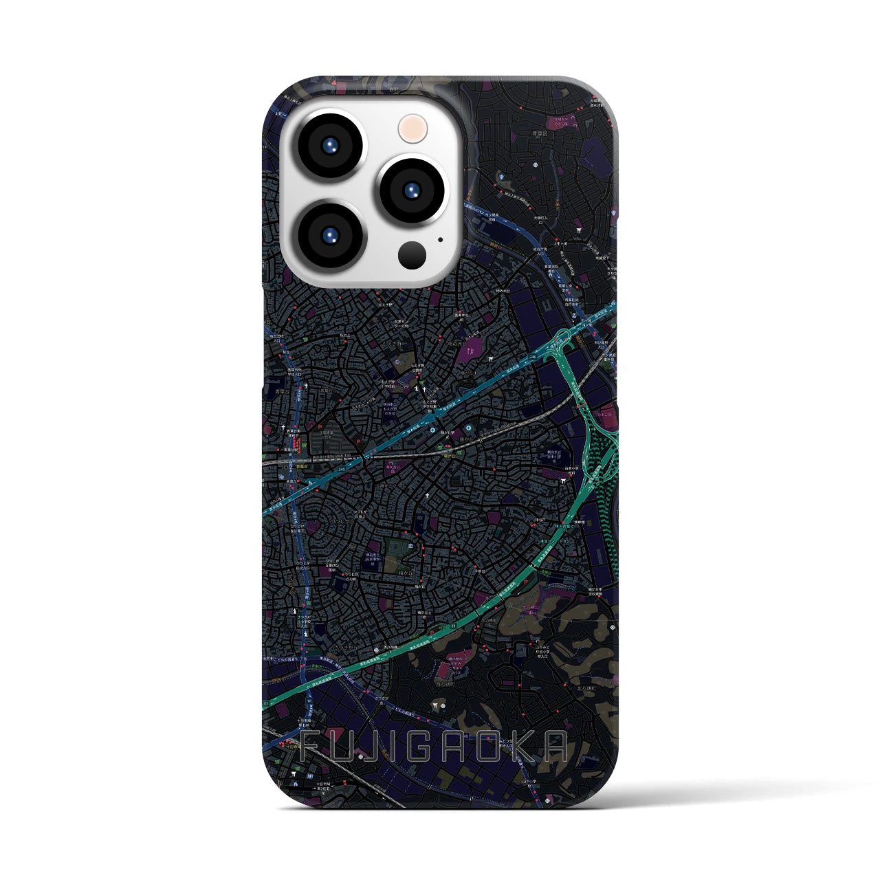 【藤が丘(神奈川県)】地図柄iPhoneケース(バックカバータイプ)