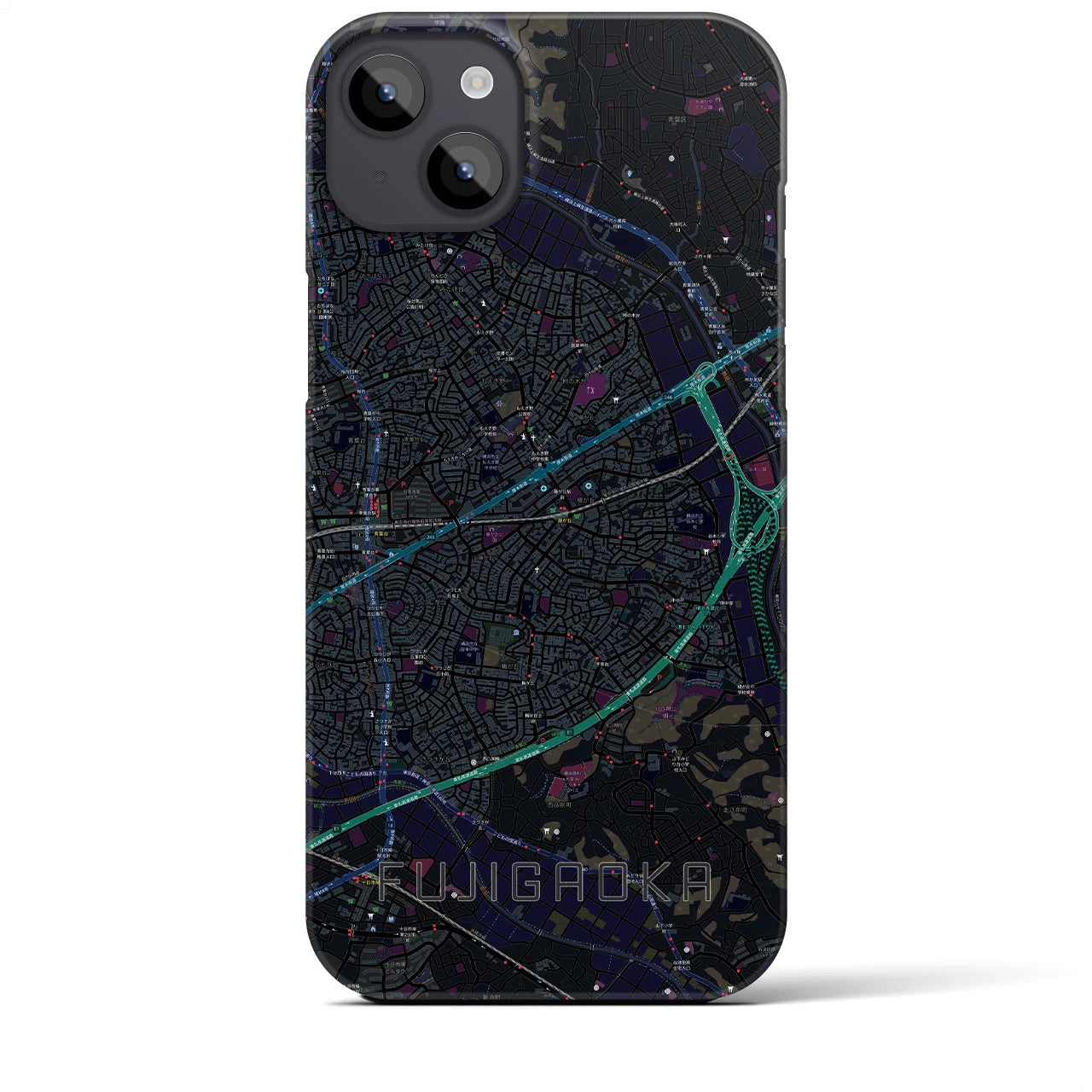 【藤が丘(神奈川県)】地図柄iPhoneケース(バックカバータイプ)