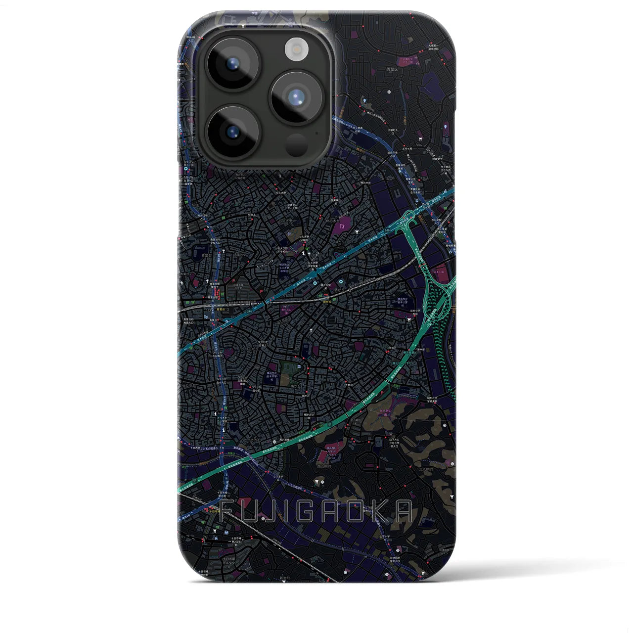 【藤が丘(神奈川県)】地図柄iPhoneケース(バックカバータイプ)