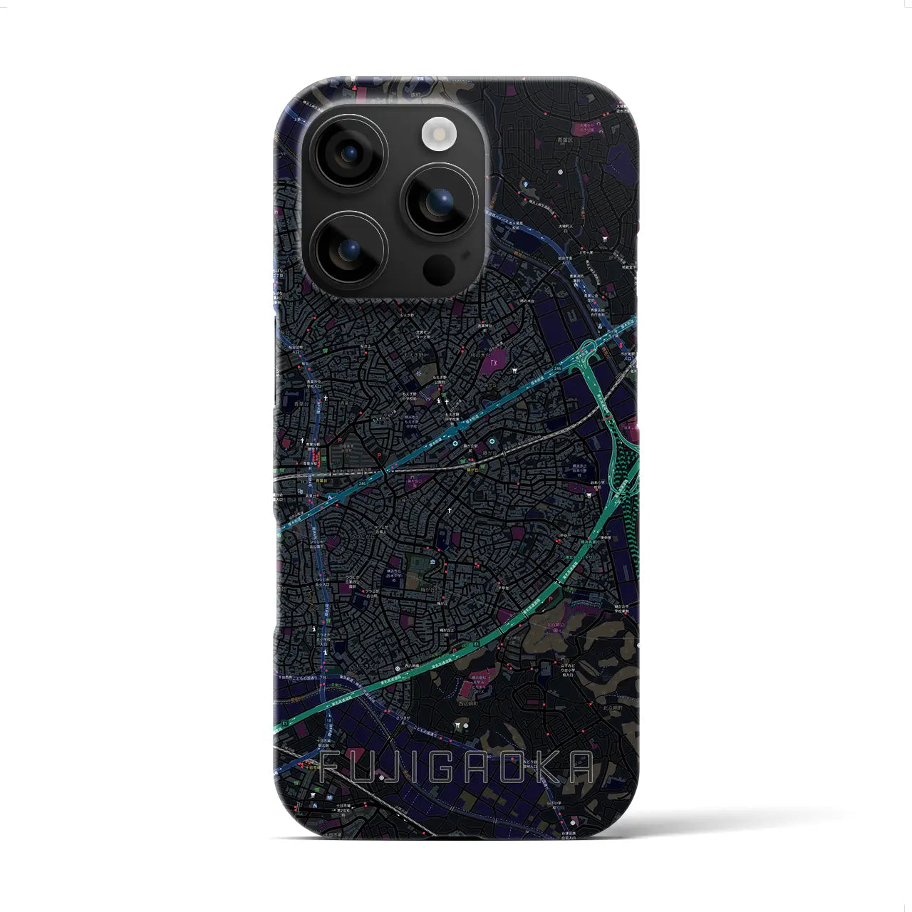 【藤が丘(神奈川県)】地図柄iPhoneケース(バックカバータイプ)