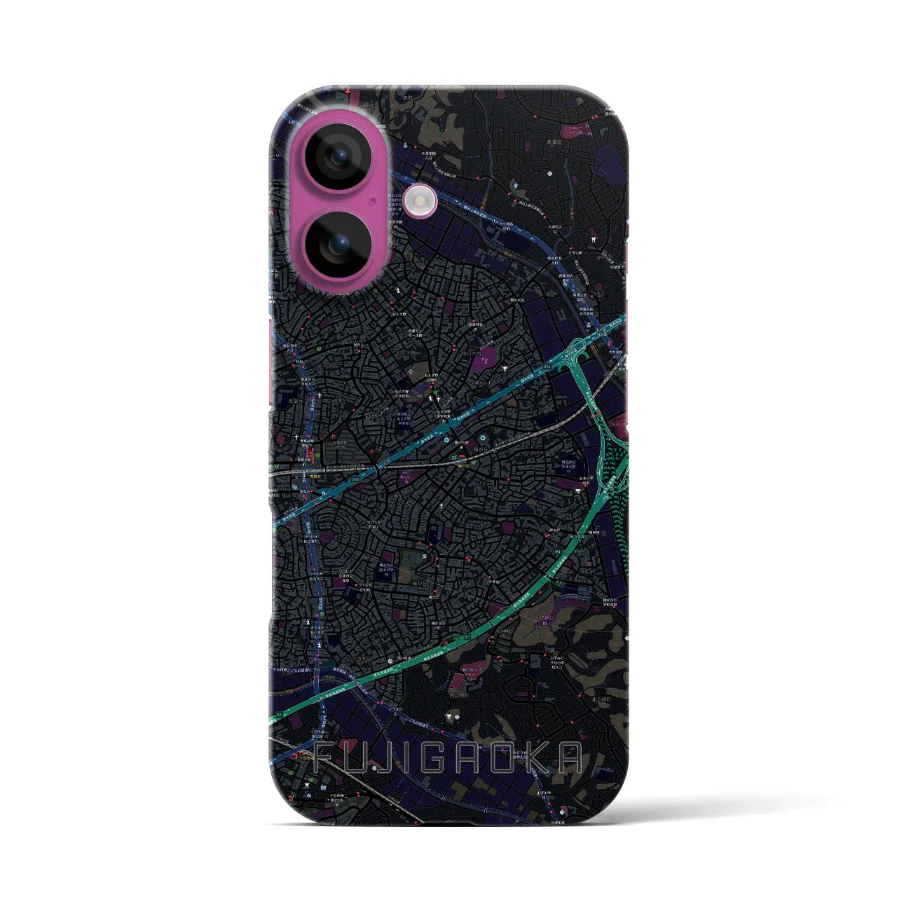 【藤が丘(神奈川県)】地図柄iPhoneケース(バックカバータイプ)