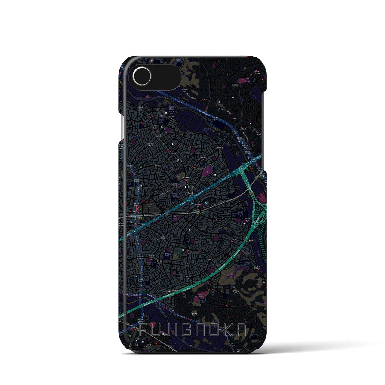 【藤が丘(神奈川県)】地図柄iPhoneケース(バックカバータイプ)