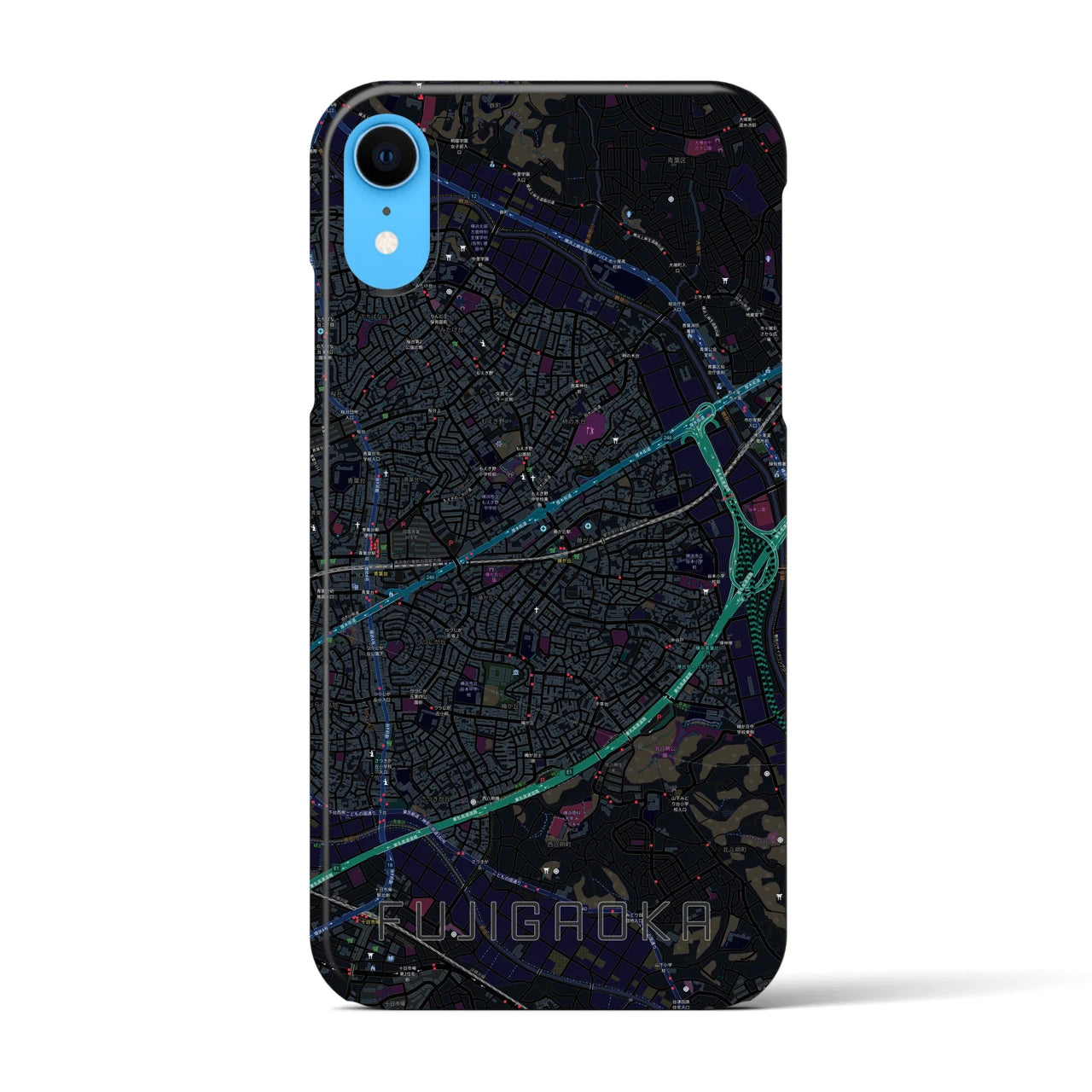【藤が丘(神奈川県)】地図柄iPhoneケース(バックカバータイプ)