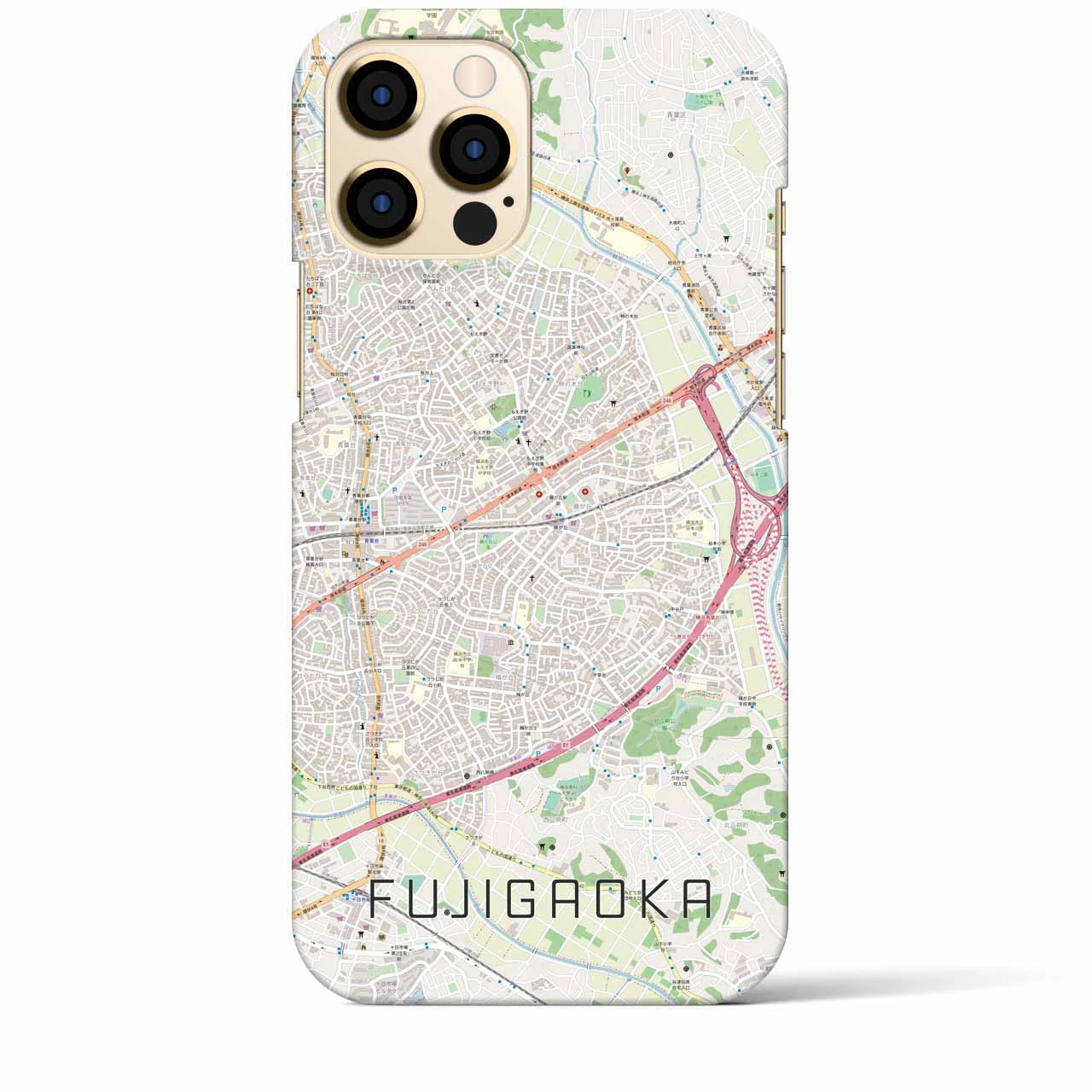【藤が丘(神奈川県)】地図柄iPhoneケース(バックカバータイプ)