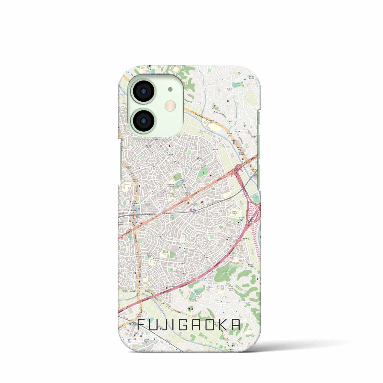 【藤が丘(神奈川県)】地図柄iPhoneケース(バックカバータイプ)