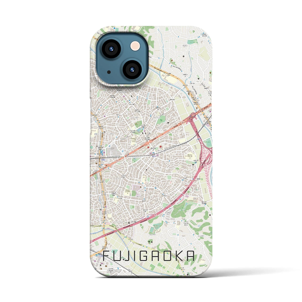 【藤が丘(神奈川県)】地図柄iPhoneケース(バックカバータイプ)