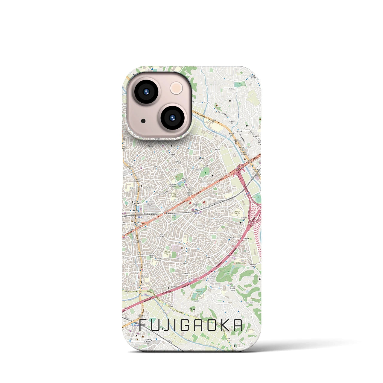 【藤が丘(神奈川県)】地図柄iPhoneケース(バックカバータイプ)