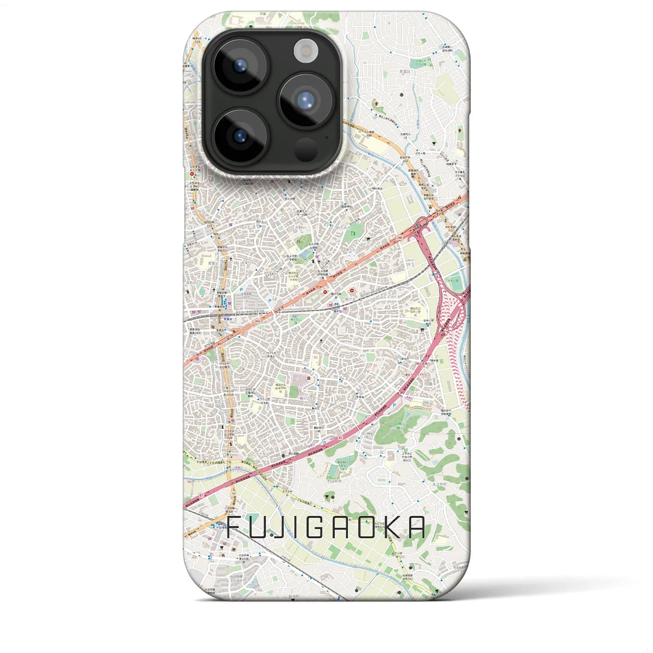 【藤が丘(神奈川県)】地図柄iPhoneケース(バックカバータイプ)