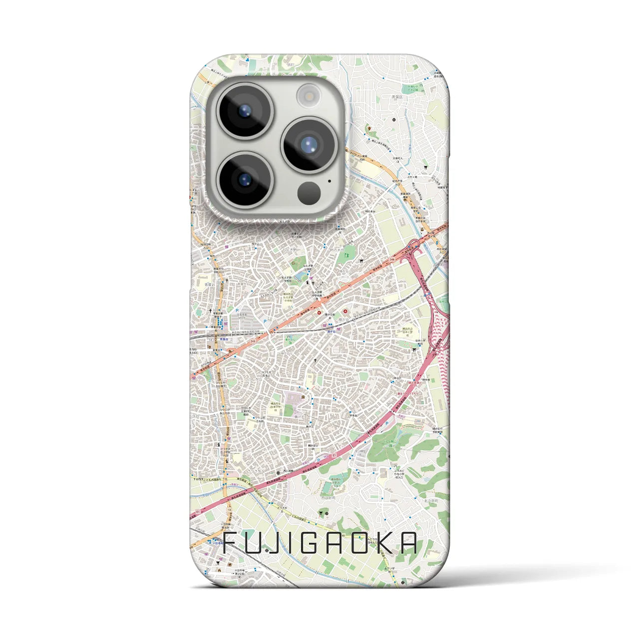 【藤が丘(神奈川県)】地図柄iPhoneケース(バックカバータイプ)