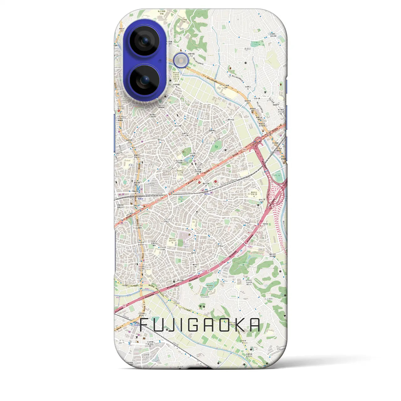 【藤が丘(神奈川県)】地図柄iPhoneケース(バックカバータイプ)ナチュラル・iPhone 16 Pro Max 用