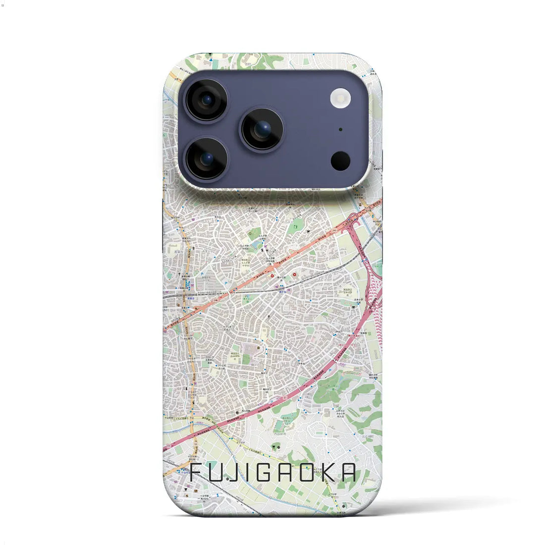 【藤が丘(神奈川県)】地図柄iPhoneケース(バックカバータイプ)ナチュラル・iPhone 17 Pro Max 用