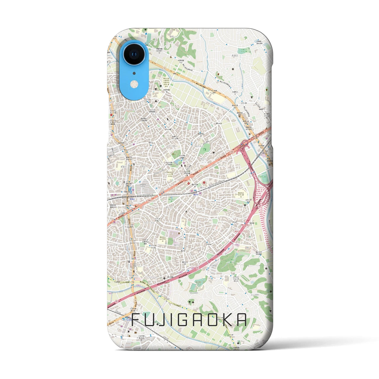 【藤が丘(神奈川県)】地図柄iPhoneケース(バックカバータイプ)