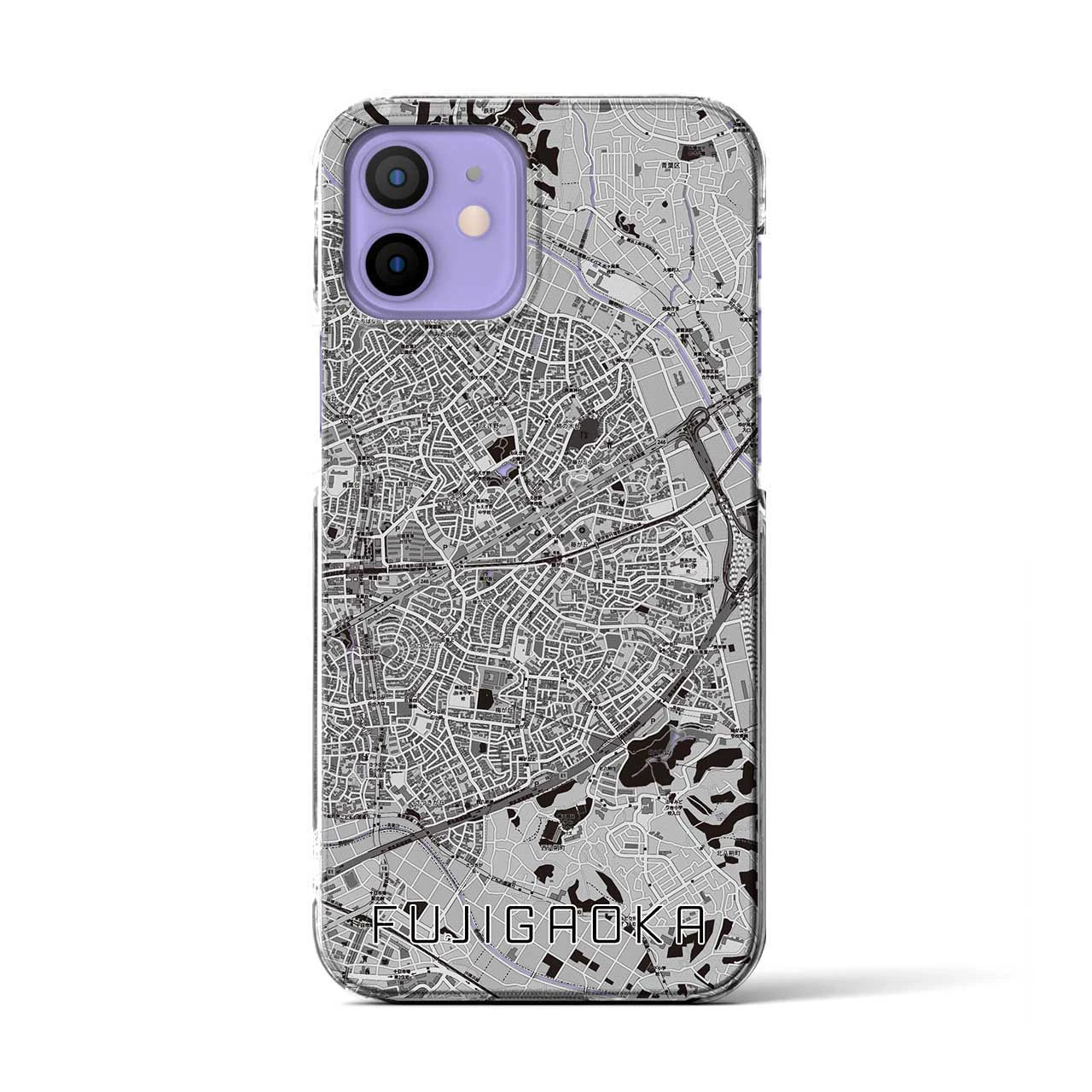 【藤が丘(神奈川県)】地図柄iPhoneケース(クリアタイプ)