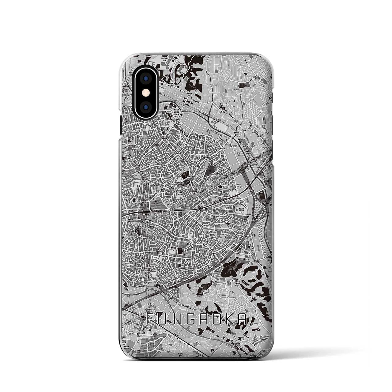 【藤が丘(神奈川県)】地図柄iPhoneケース(クリアタイプ)