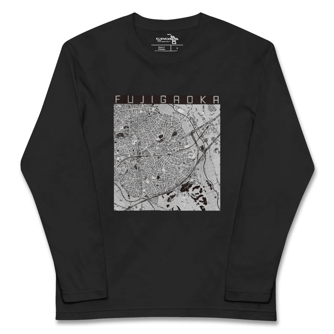 【藤が丘(神奈川県)】地図柄ロングスリーブTシャツ