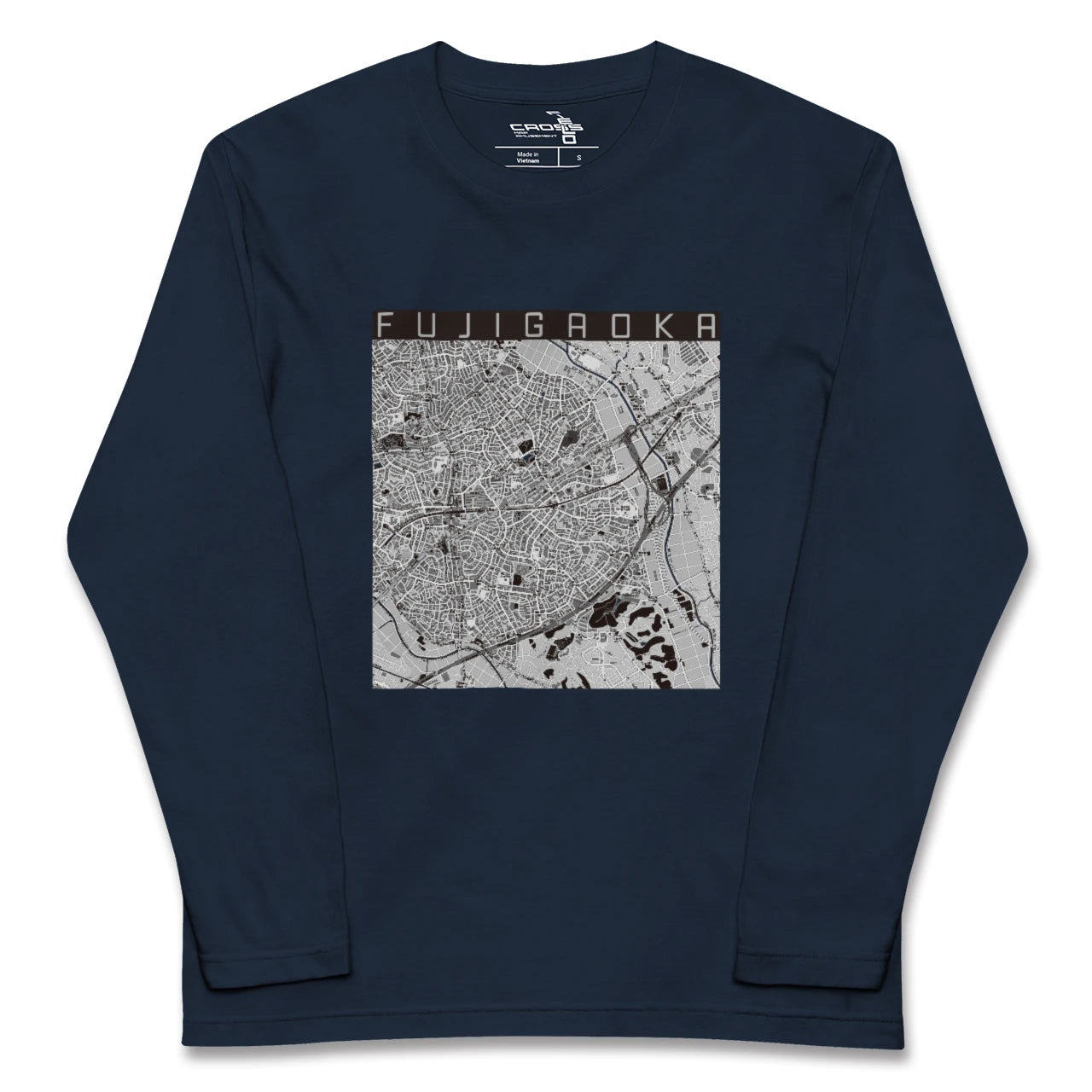 【藤が丘(神奈川県)】地図柄ロングスリーブTシャツ