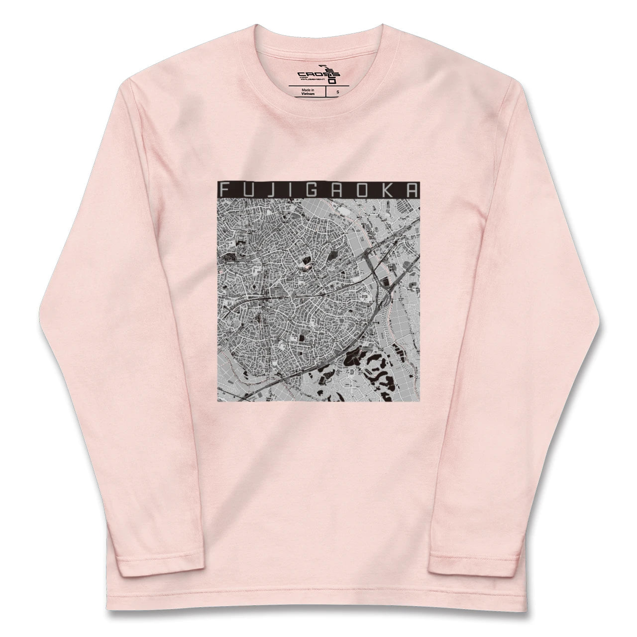 【藤が丘(神奈川県)】地図柄ロングスリーブTシャツ