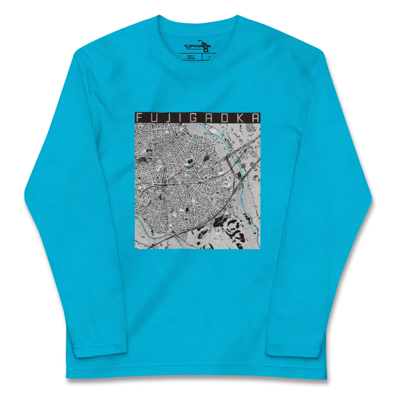 【藤が丘(神奈川県)】地図柄ロングスリーブTシャツ