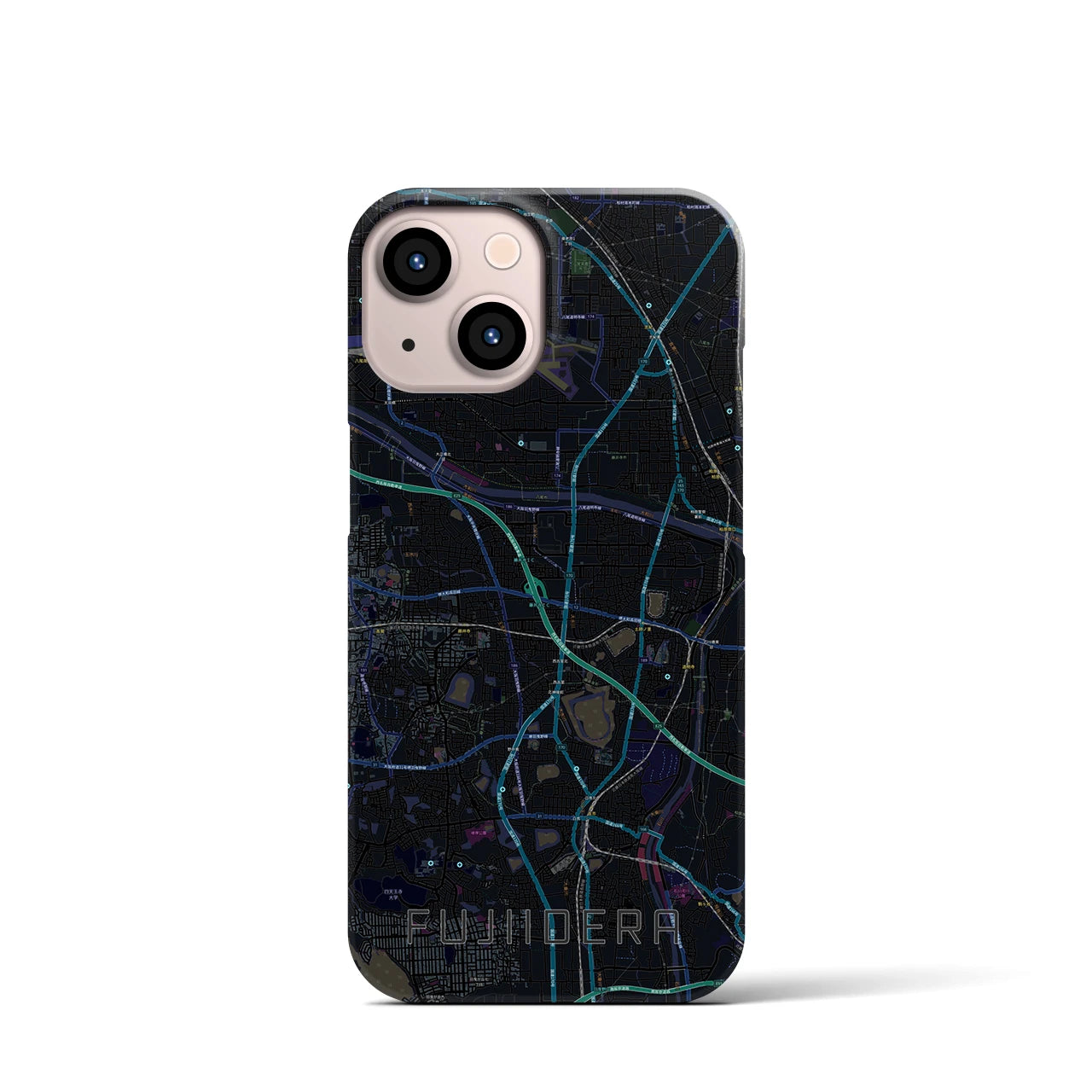 【藤井寺(大阪府)】地図柄iPhoneケース(バックカバータイプ)