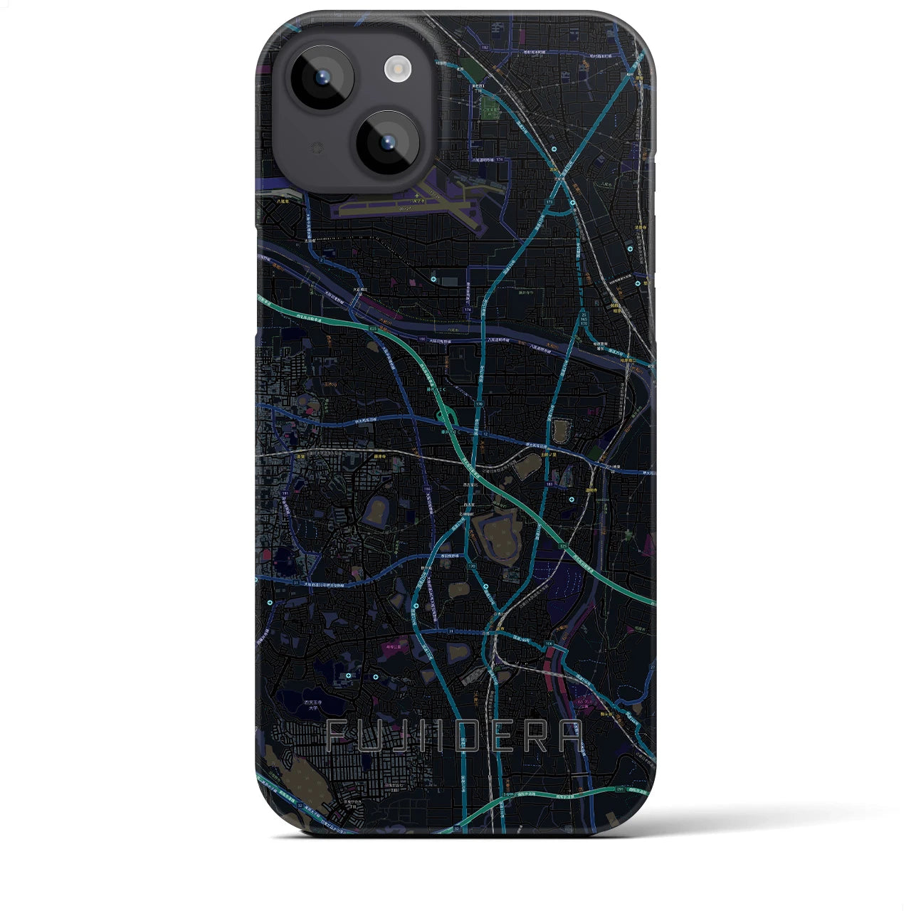 【藤井寺(大阪府)】地図柄iPhoneケース(バックカバータイプ)