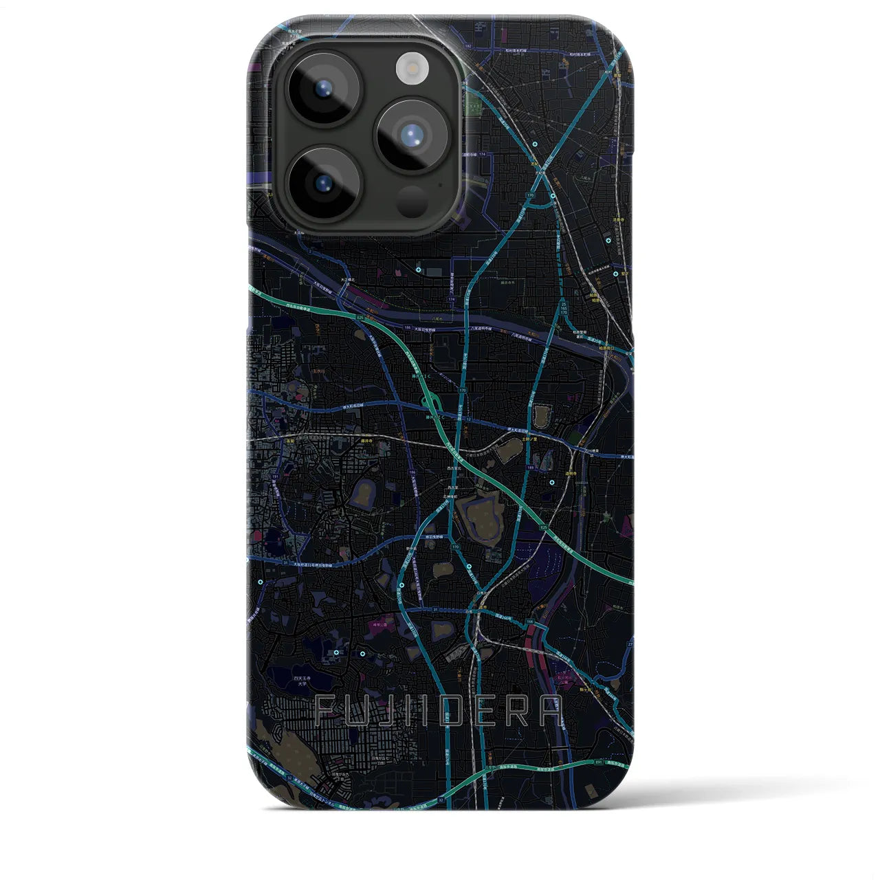 【藤井寺(大阪府)】地図柄iPhoneケース(バックカバータイプ)