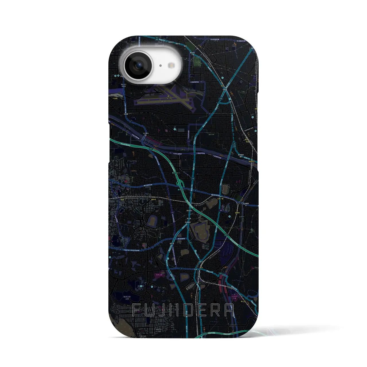 【藤井寺(大阪府)】地図柄iPhoneケース(バックカバータイプ)
