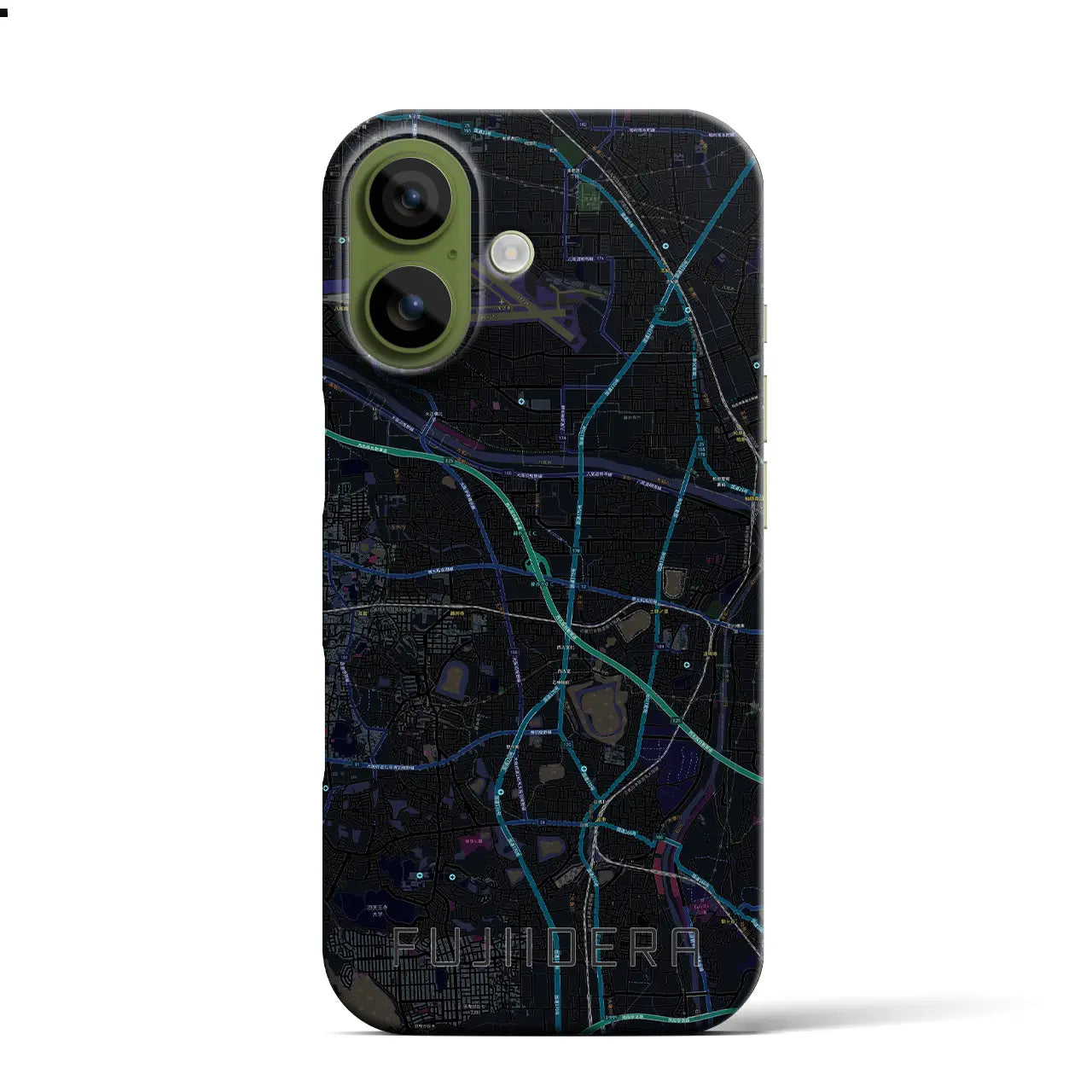 【藤井寺(大阪府)】地図柄iPhoneケース(バックカバータイプ)