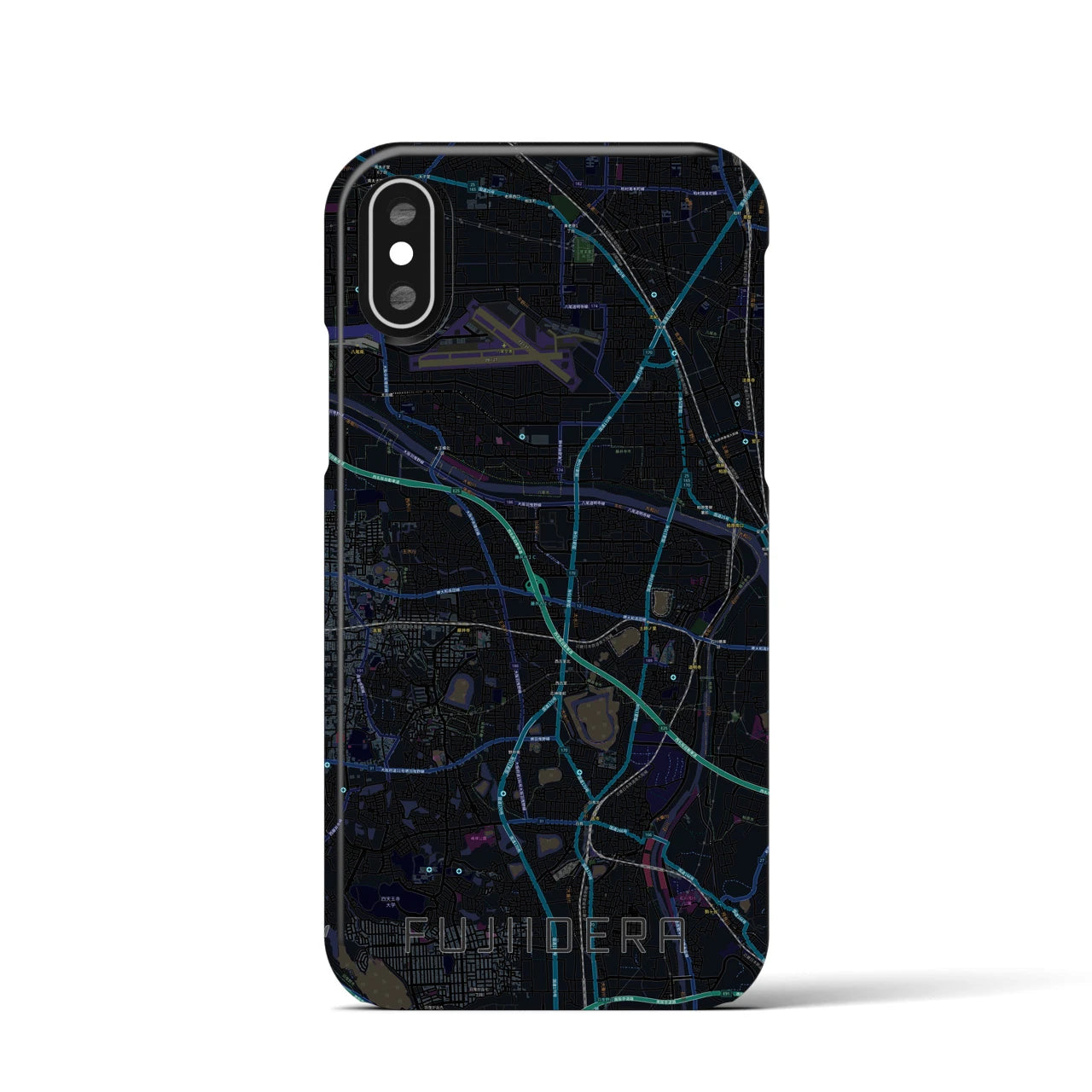 【藤井寺(大阪府)】地図柄iPhoneケース(バックカバータイプ)