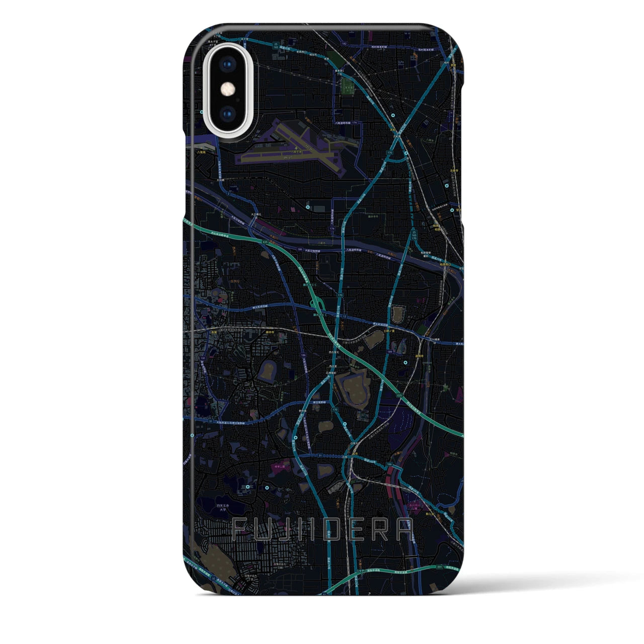 【藤井寺(大阪府)】地図柄iPhoneケース(バックカバータイプ)