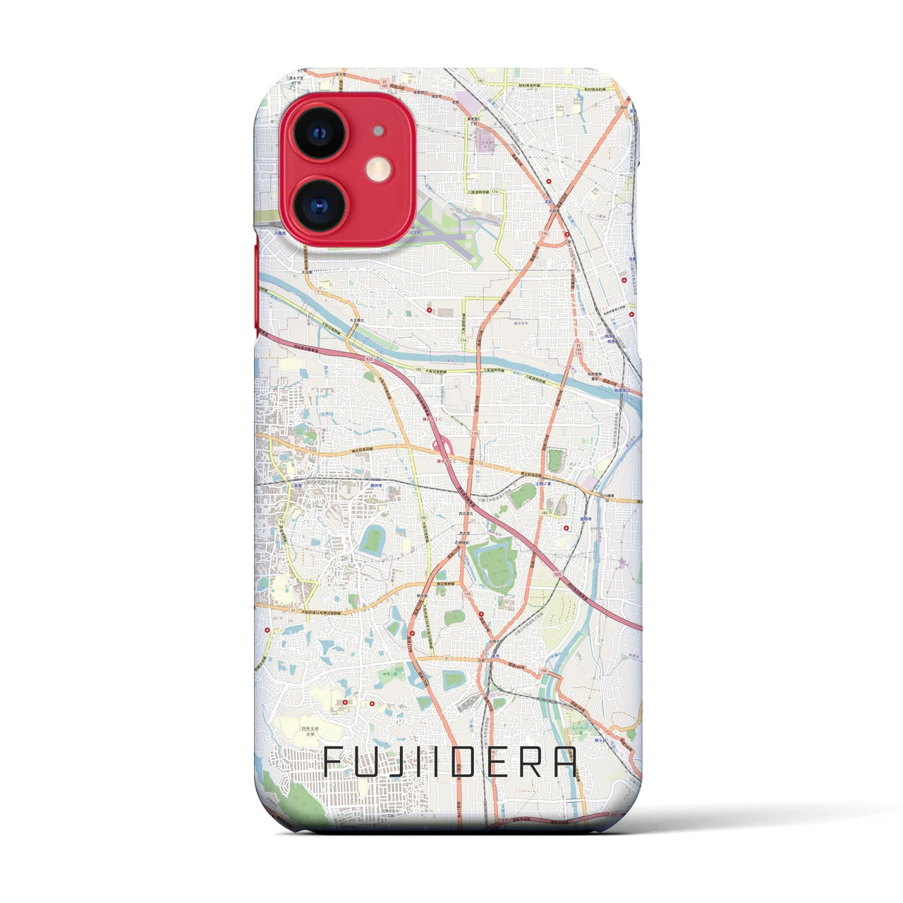 【藤井寺(大阪府)】地図柄iPhoneケース(バックカバータイプ)