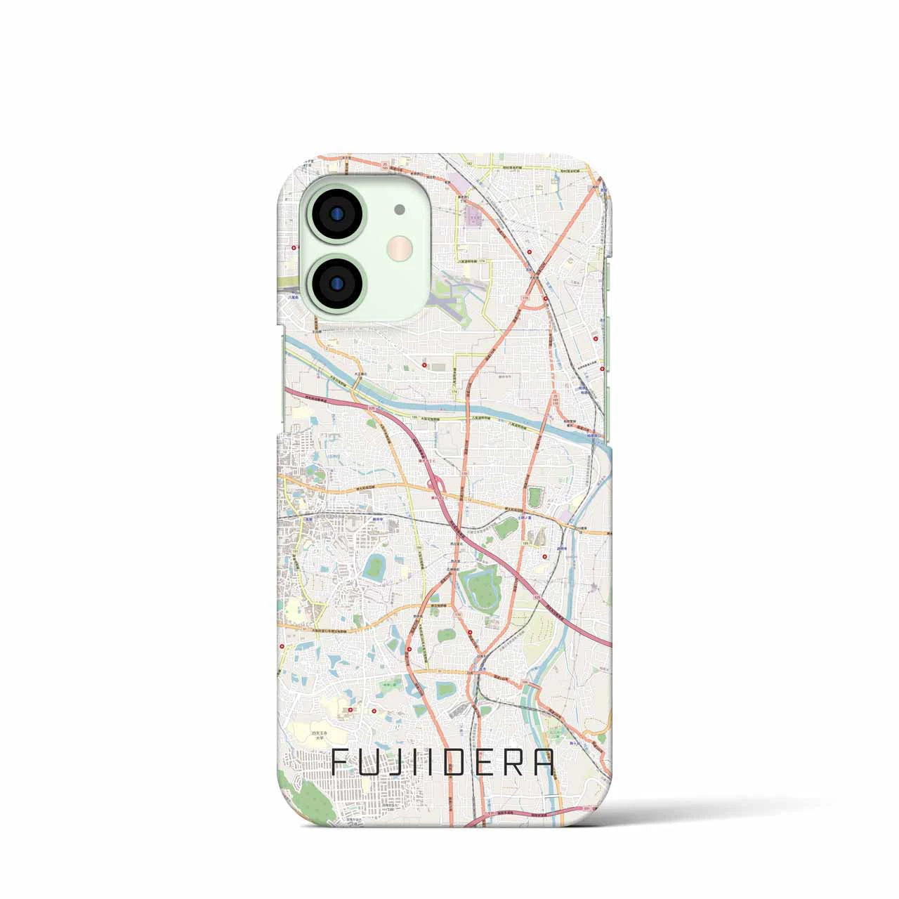 【藤井寺(大阪府)】地図柄iPhoneケース(バックカバータイプ)