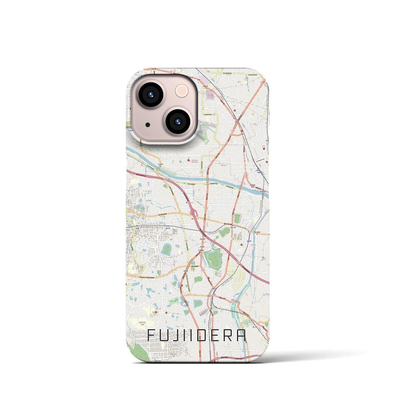 【藤井寺(大阪府)】地図柄iPhoneケース(バックカバータイプ)