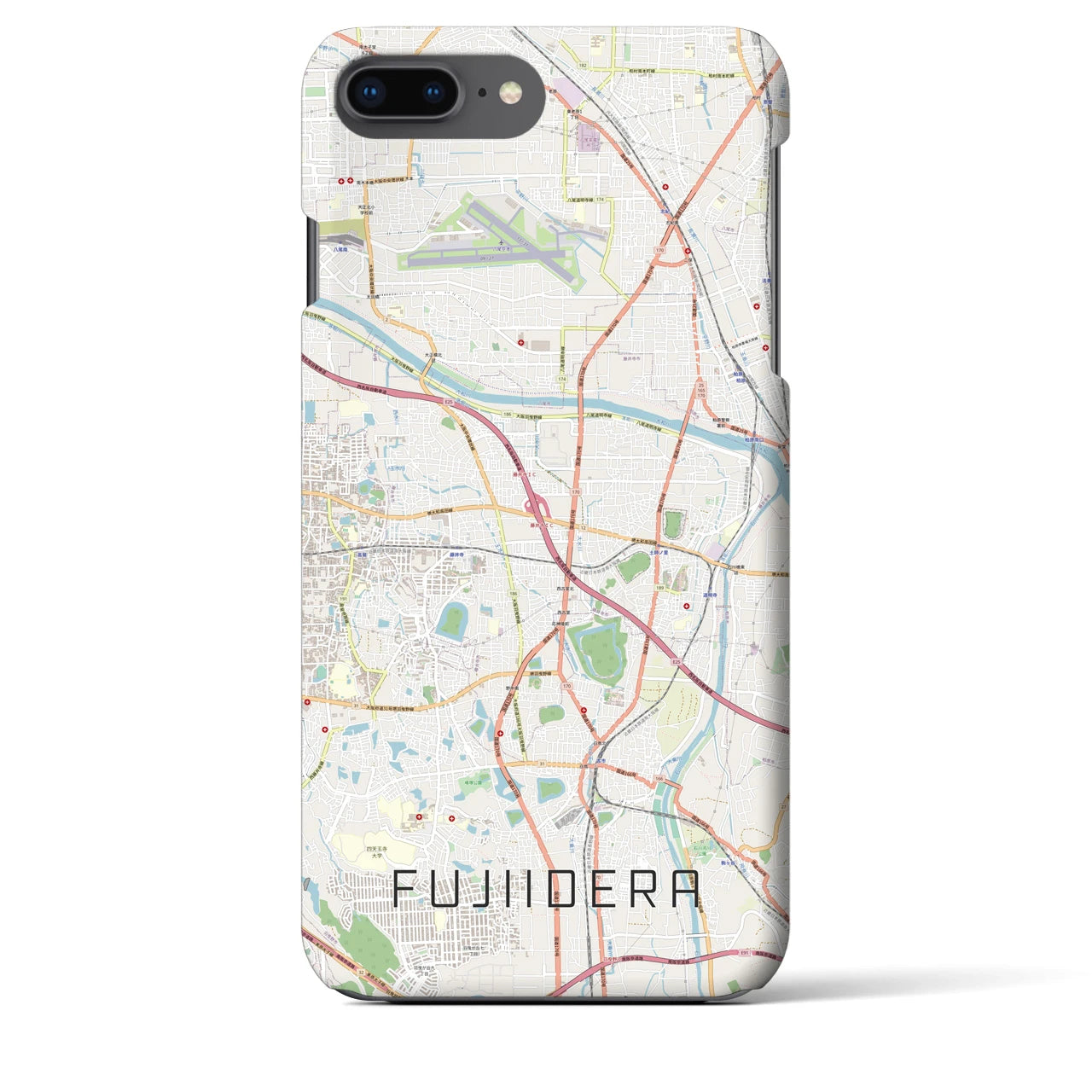 【藤井寺(大阪府)】地図柄iPhoneケース(バックカバータイプ)