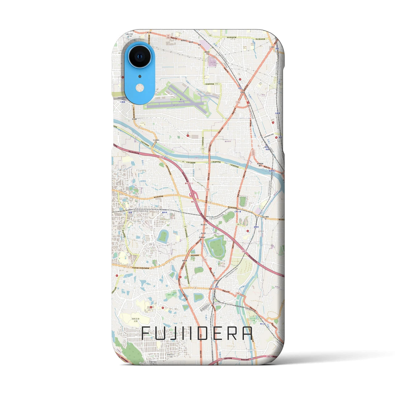 【藤井寺(大阪府)】地図柄iPhoneケース(バックカバータイプ)