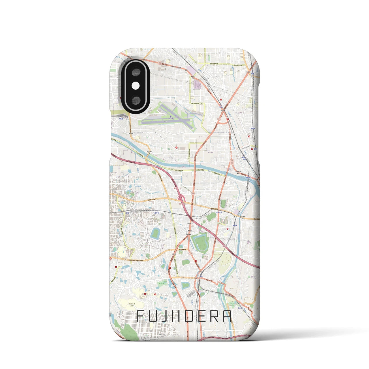 【藤井寺(大阪府)】地図柄iPhoneケース(バックカバータイプ)