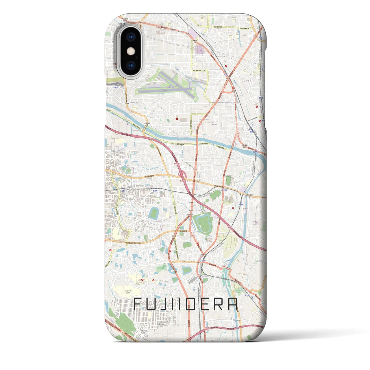 【藤井寺(大阪府)】地図柄iPhoneケース(バックカバータイプ)