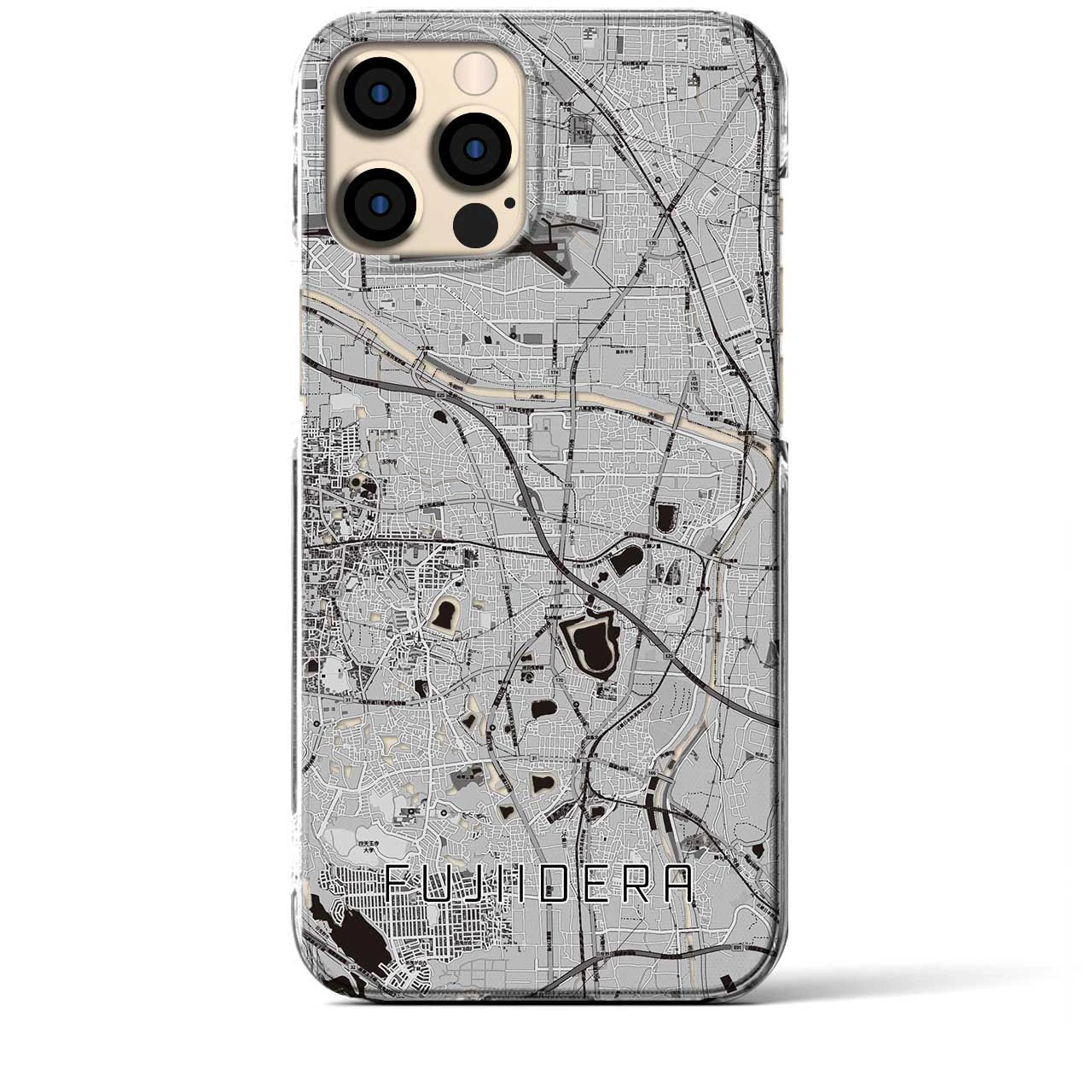 【藤井寺(大阪府)】地図柄iPhoneケース(クリアタイプ)