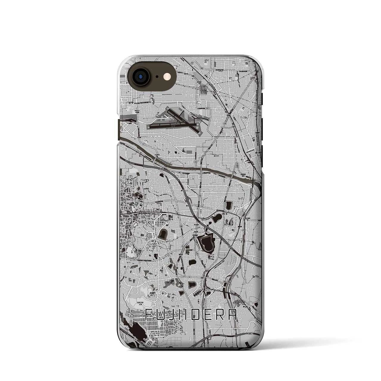 【藤井寺(大阪府)】地図柄iPhoneケース(クリアタイプ)